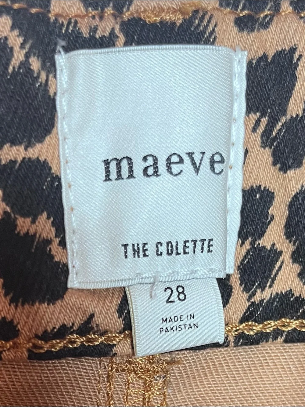 Maeve Coquette The Colette Leopard Print Cropped Wide-Leg Pants Size 28 NWT - Picture 6 of 9
